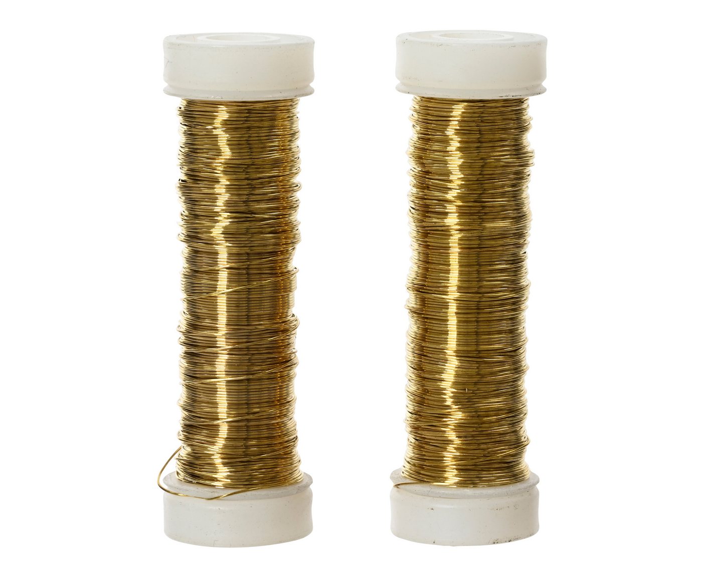 Kaemingk Draht, Basteldraht 0,3mm Eisen lackiert 30m 2er Set Gold