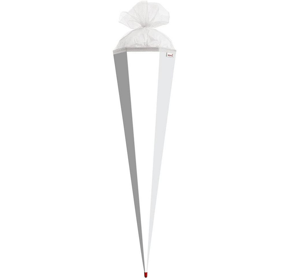 Roth Schultüte XXL-Bastelschultüte Weiß, 100 cm, eckig, mit Tüllverschluss, Zuckertüte für Schulanfang Bild 2