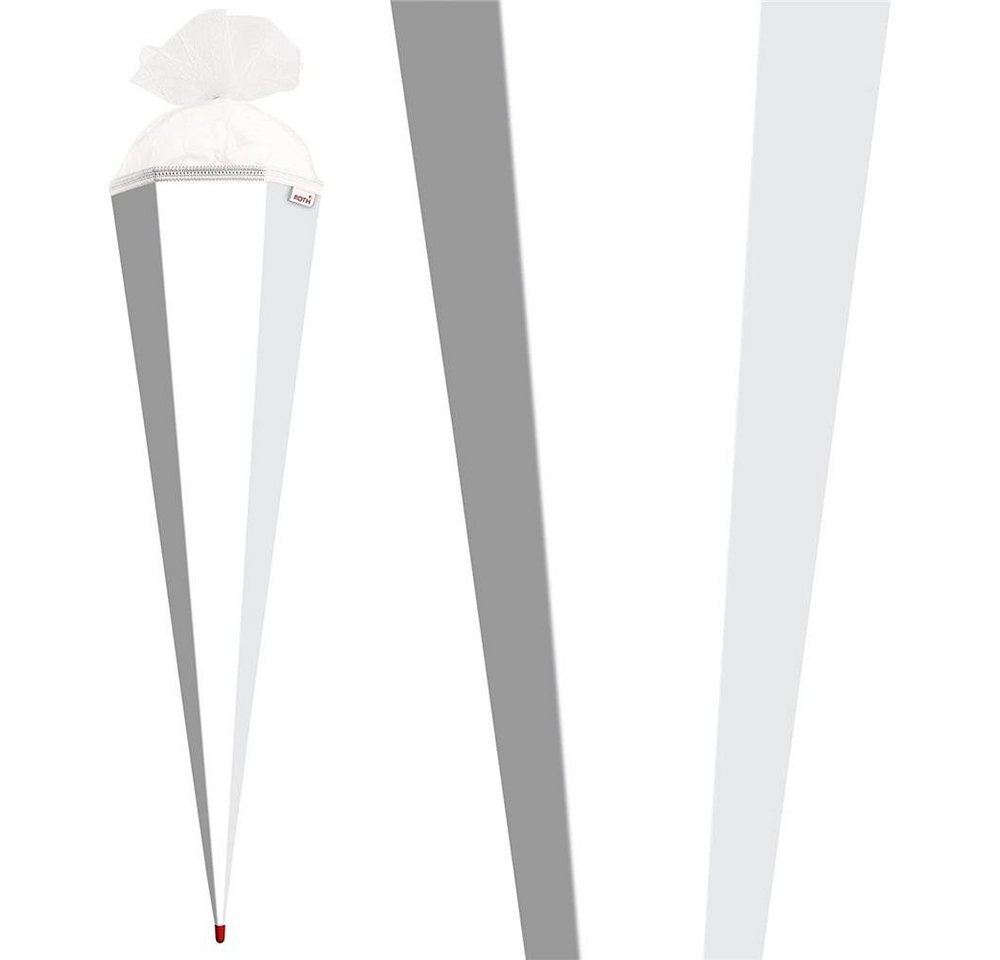 Roth Schultüte XXL-Bastelschultüte Weiß, 100 cm, eckig, mit Tüllverschluss, Zuckertüte für Schulanfang Bild 5