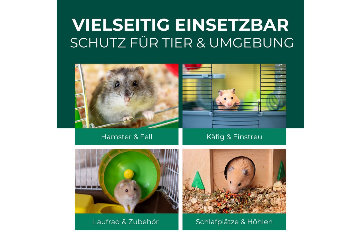 Silberkraft Insektenspray Milbenspray Hamster, Milbenmittel für Hamster, Meerschweinchen & Nager, 500 ml, Milbenmittel für Nager – Langzeitschutz für Hamster & Gehege, 1-St., Silberkraft Milbenspray – Sofortschutz für Nager, Made in Germany, hochwirksame Milbenabwehr für Fell & Käfig, Sofort- & Langzeitschutz Bild 4