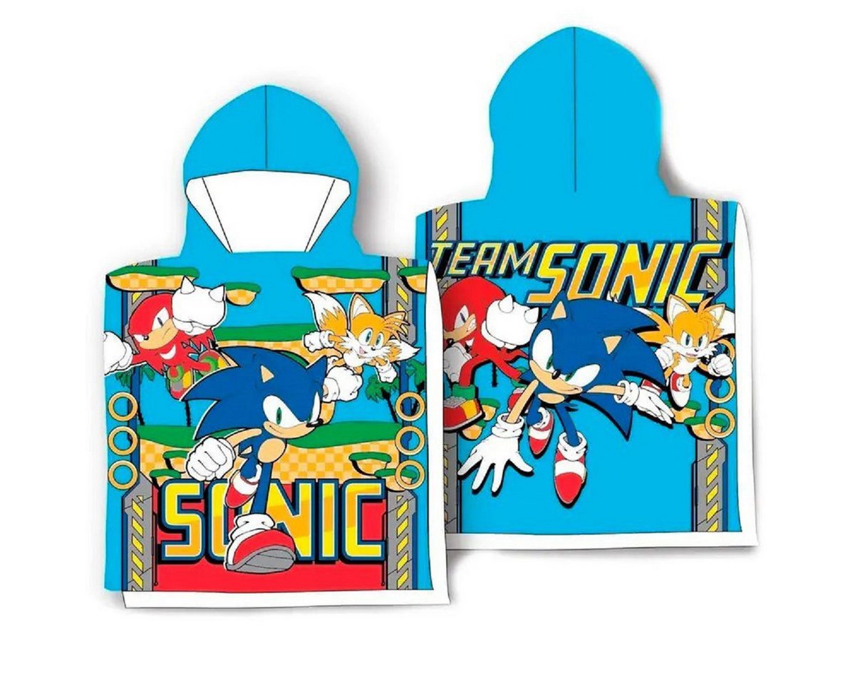 Sonic Badetuch Poncho Team Sonic Badeponcho für Kinder