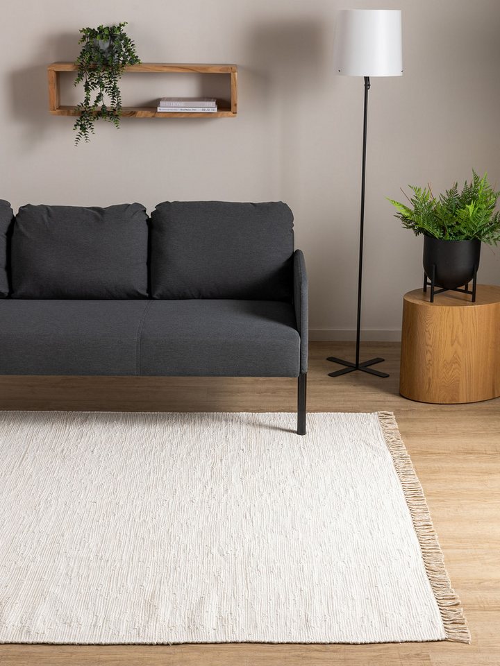 Interiyou Teppich Toledo, Rechteckig, Höhe: 5 mm, Teppich Wohnzimmer, Flur, pflegeleicht, 100% recycelte Baumwolle Bild 3