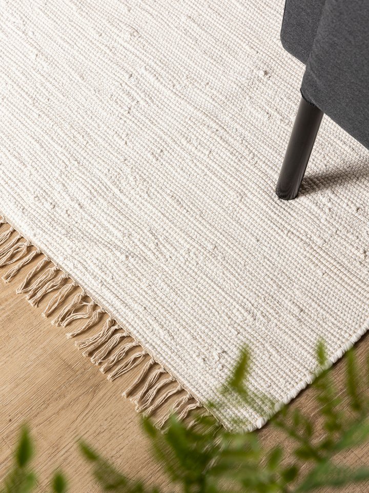 Interiyou Teppich Toledo, Rechteckig, Höhe: 5 mm, Teppich Wohnzimmer, Flur, pflegeleicht, 100% recycelte Baumwolle Bild 4