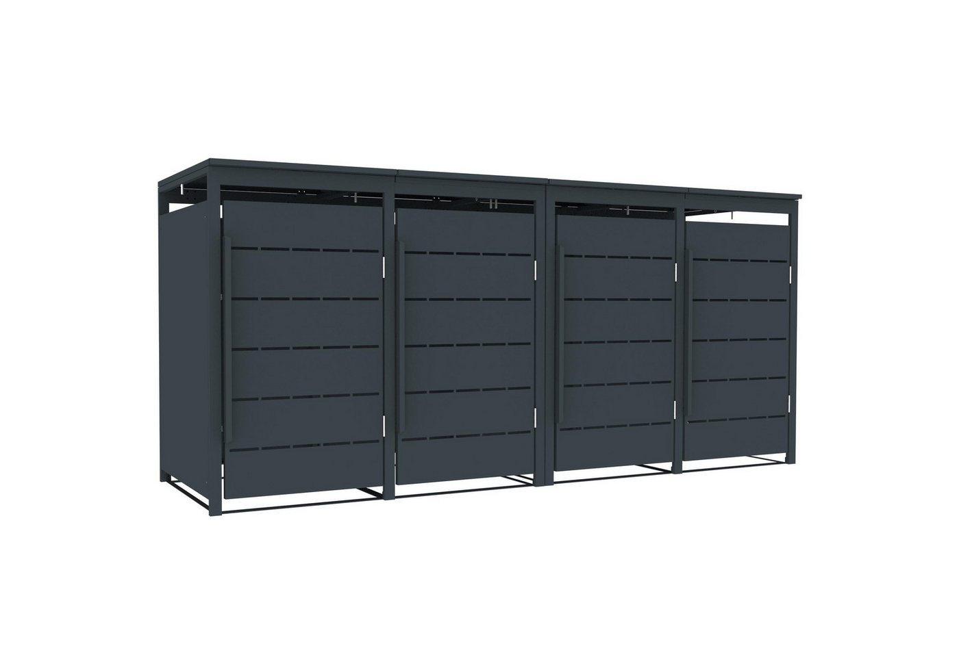 ESTEXO Mülltonnenbox Müllbox Mülltonnenverkleidung 4 Türen Anthrazit Box Soft-Close Bild 5