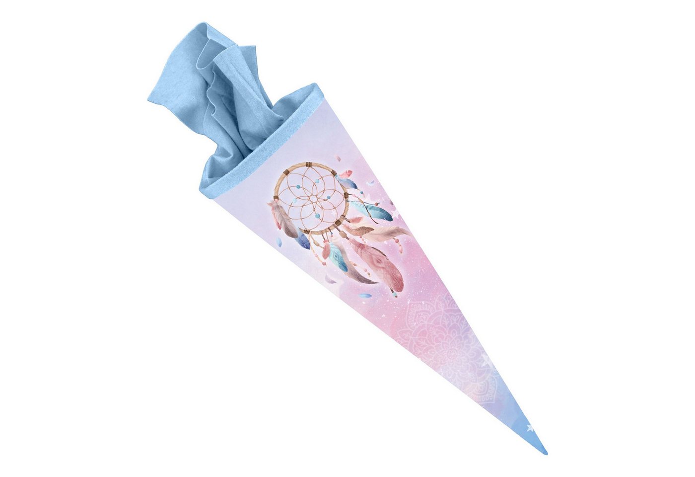 itenga Schultüte ITENGA Schultüte 70cm rund Motiv TRAUMFÄNGER Zuckertüte Filzverschluss