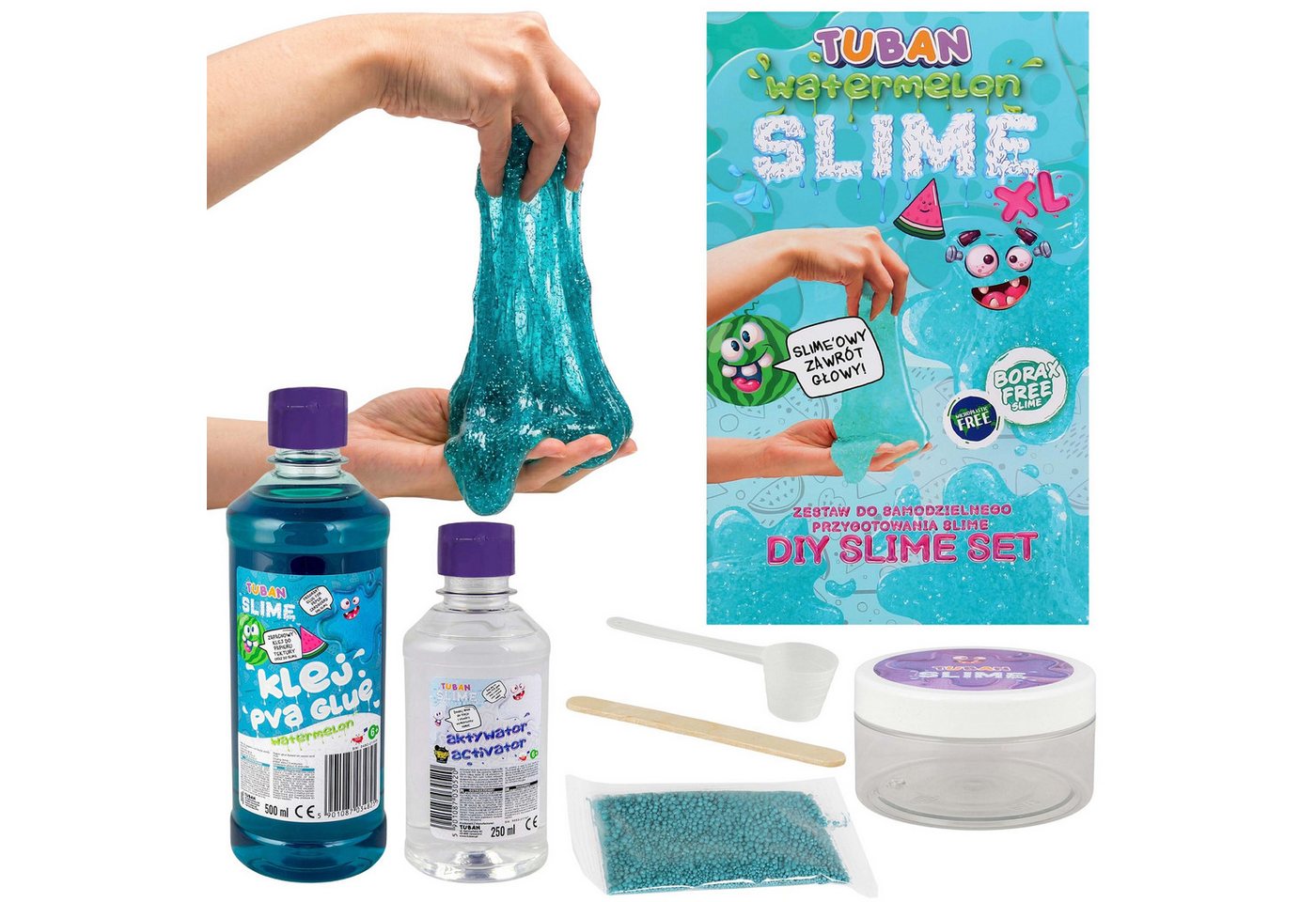 Sarcia.eu Kreativset Tuban XL Slime Set – Wassermelone Duft, mit Glitzer DIY