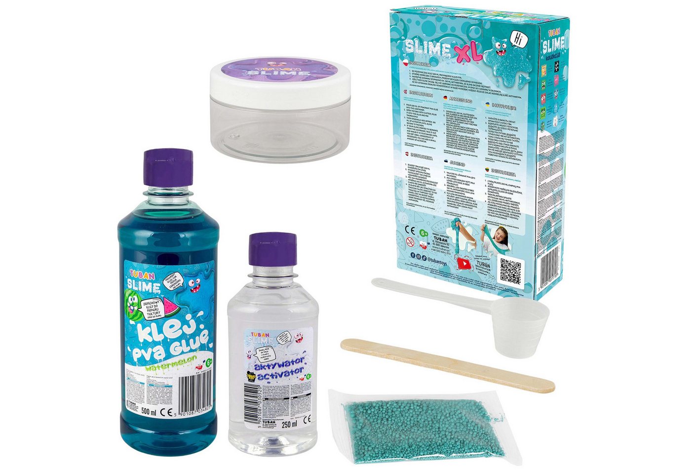 Sarcia.eu Kreativset Tuban XL Slime Set – Wassermelone Duft, mit Glitzer DIY Bild 2