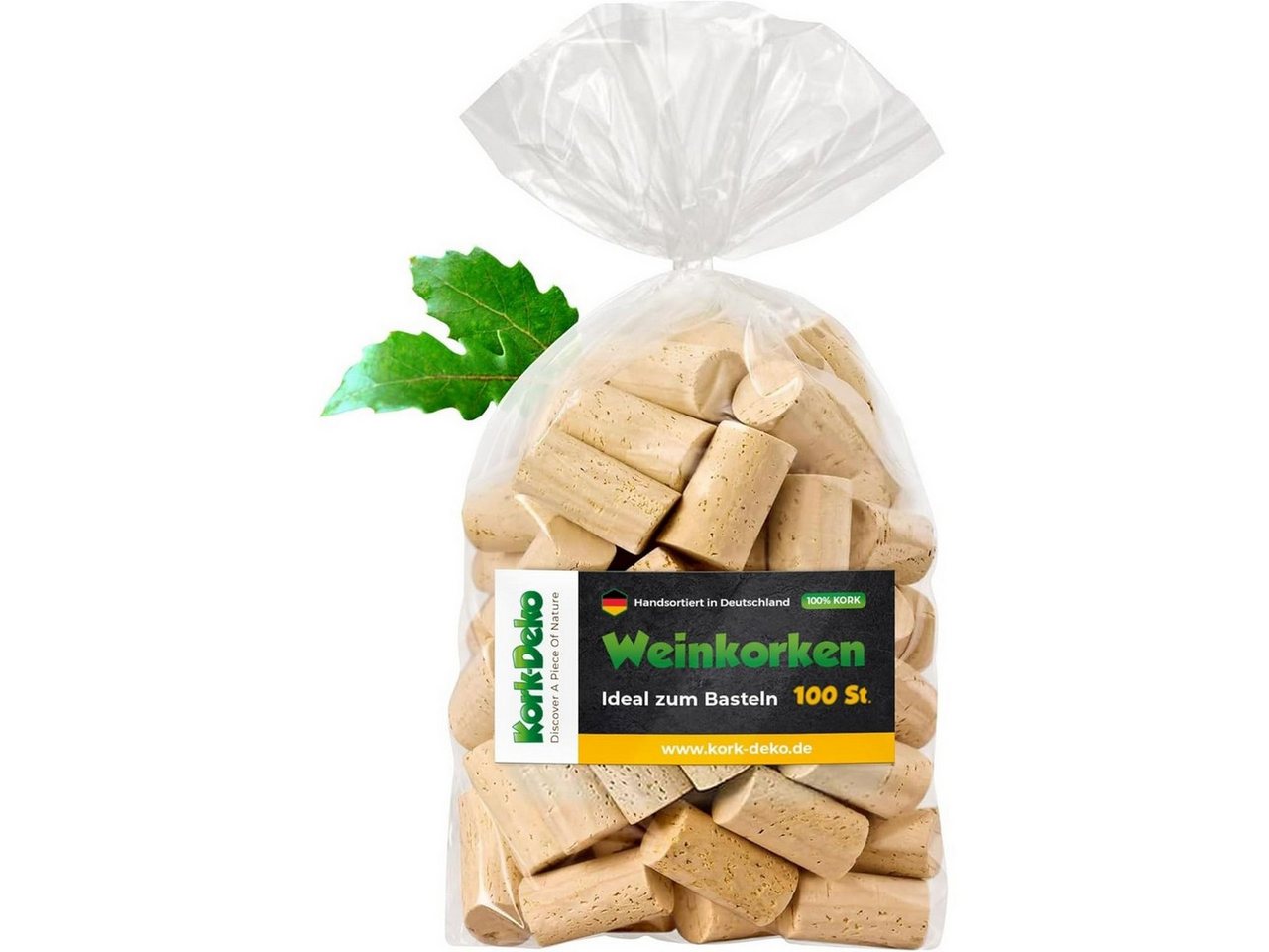 Kork-Deko.de Bastelnaturmaterial Neue Wein Korken, 100 Stück, aus Natur Kork zum Basteln Bild 4