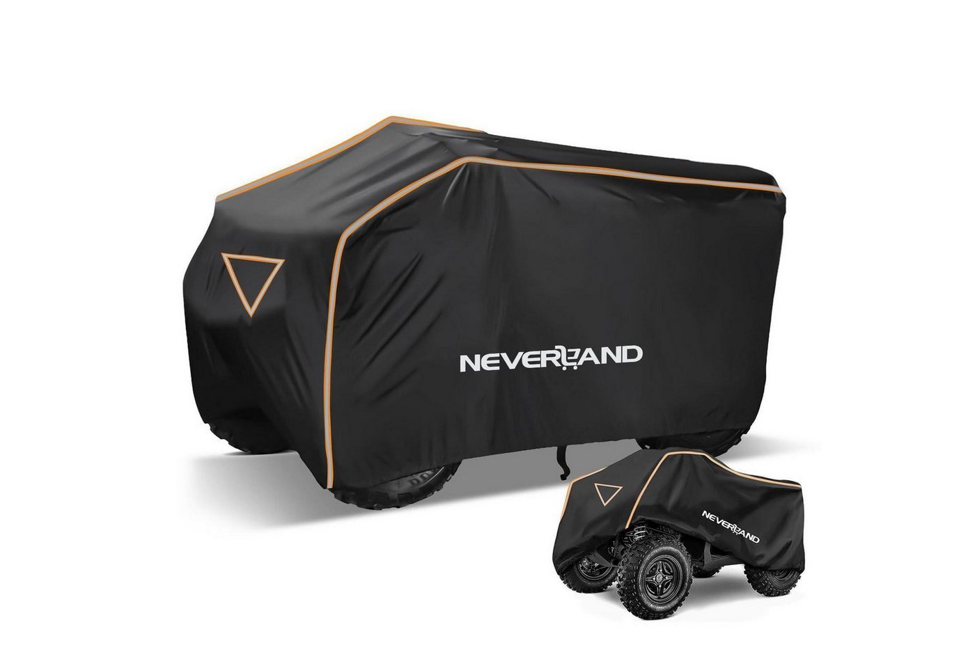 LuxusKollektion Schutzplane Abdeckplane Quad ATV Abdeckung 420D orange schwarz XXXL 256 110 120cm Bild 4