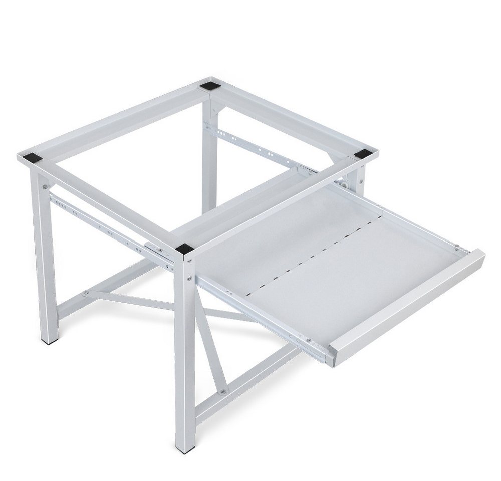 XIIW Waschmaschinenuntergestell Verstärkt Podest mit Ablage H52cm Waschmaschinen Untergestell Unterbau, Zubehör für Stabil Stahl Trocknersockel bis 150KG 60x56x52cm, mit Rutschfester Füße Trockner Sockel Erhöhung Bild 2