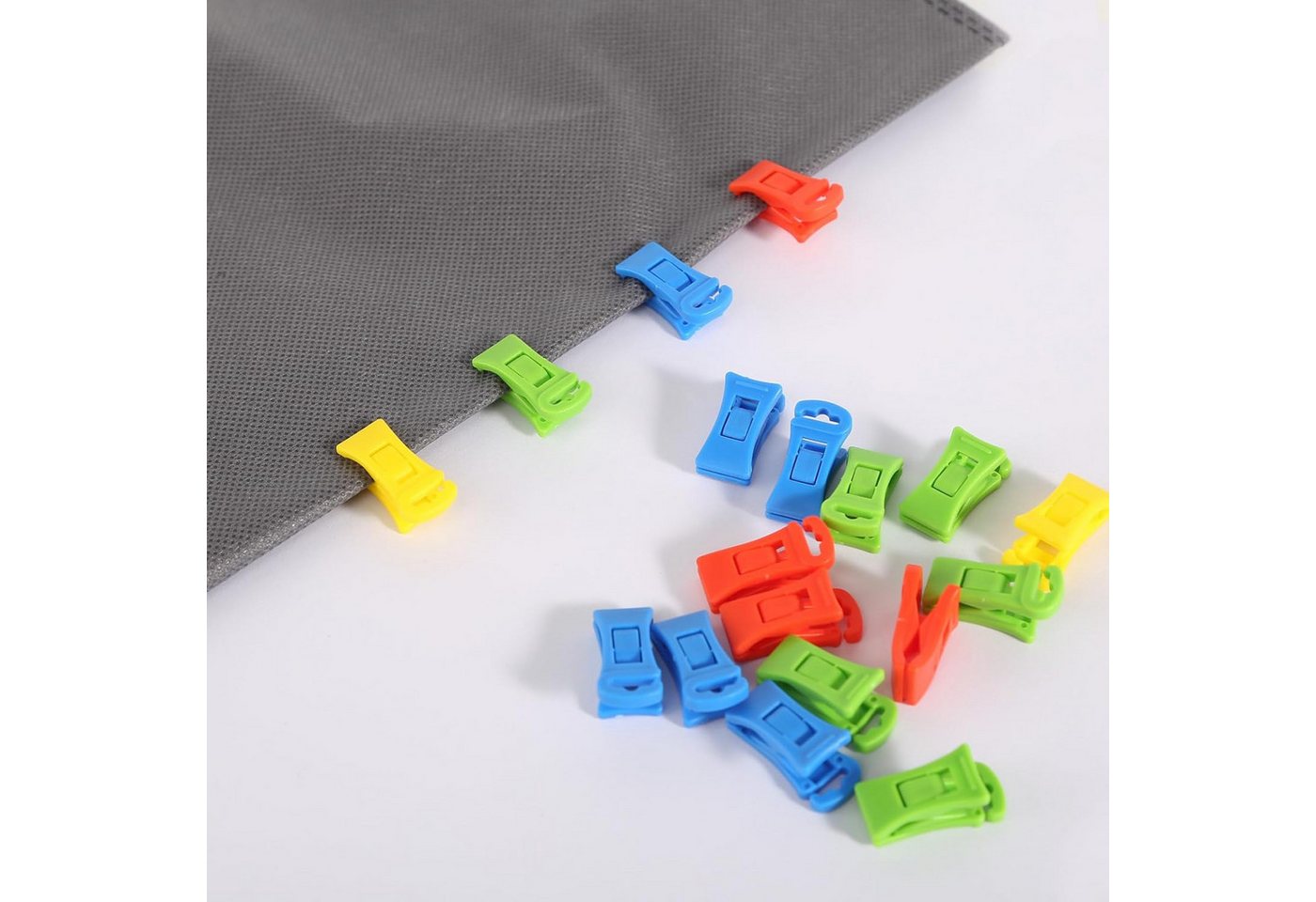 FOUORTUNATE-BEE Wäscheklammern 60 Sockenclips mit Box – für Waschmaschine und Trockner, Sockenhalter mit Haken – direkt vom Waschen in die Schublade Bild 3