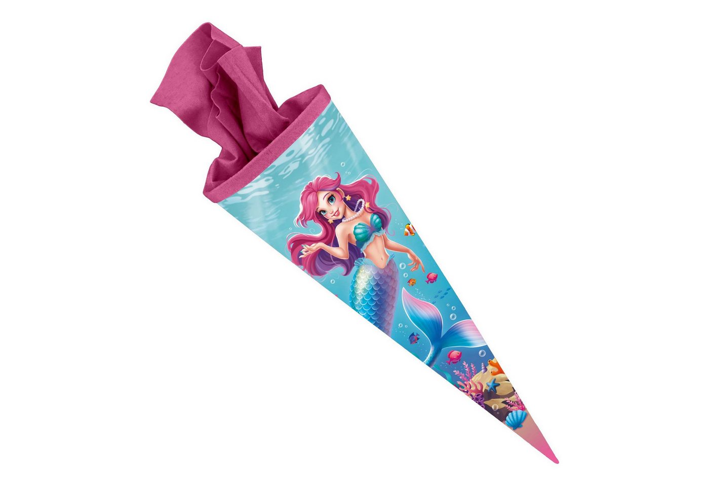 itenga Schultüte ITENGA Schultüte 70cm rund Motiv Meerjungfrau - AQUA DREAMS Zuckertüte