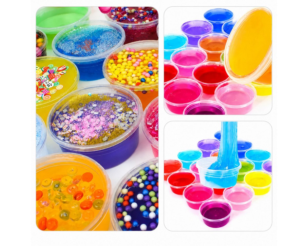 R2 Invest Kreativset Slime XXL für Kinder mit Glitzer Perlen Formen und Werkzeug Bild 3