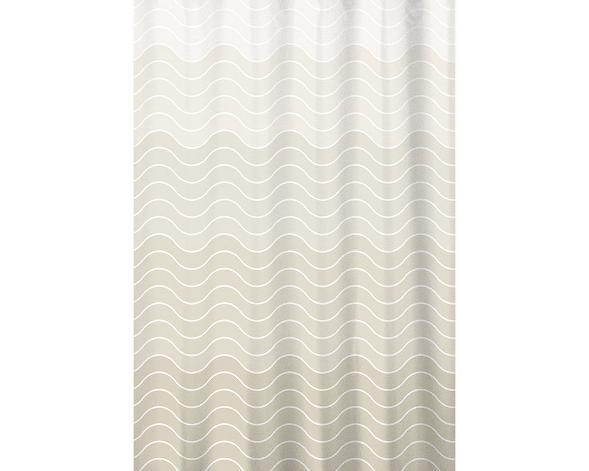 Euroshowers GmbH Duschvorhang Sinus 180 × 200 cm Polyester mit 12 Ringen Breite 180 cm