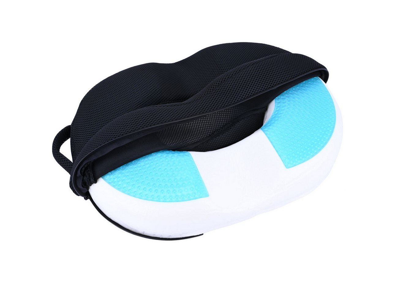 Casativo Sitzkissen Ergonomisches Ring-Sitzkissen aus Memory-Gel-Schaum, für Stuhl, Bürostuhl oder auch im Auto Bild 4