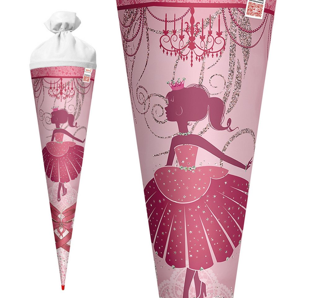 Roth Schultüte Roth Schultüte Ballerina Glitter rund Filzverschluss 70cm Bild 5