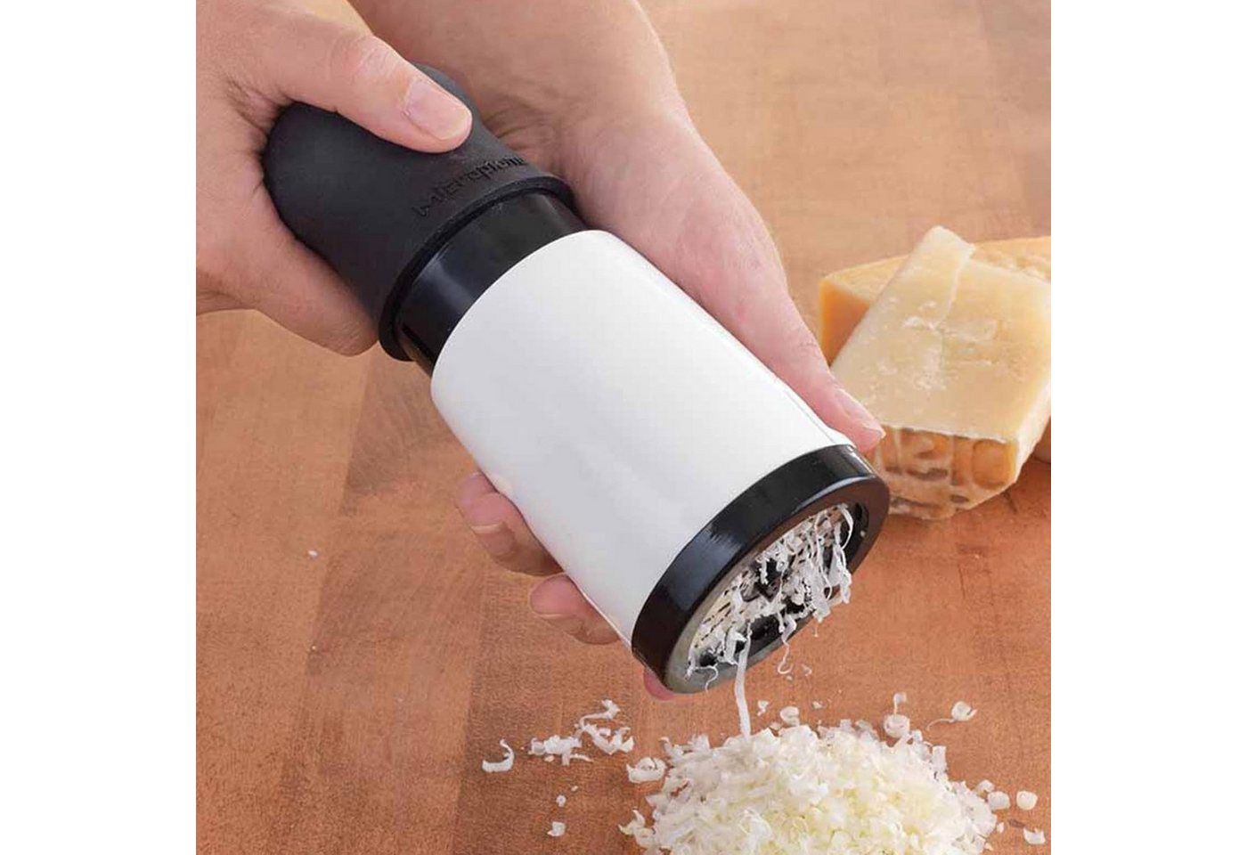 FELIXLEO Käsereibe Trommelreibe Edelstahl Handreibe für Käse und Gemüse Bild 2