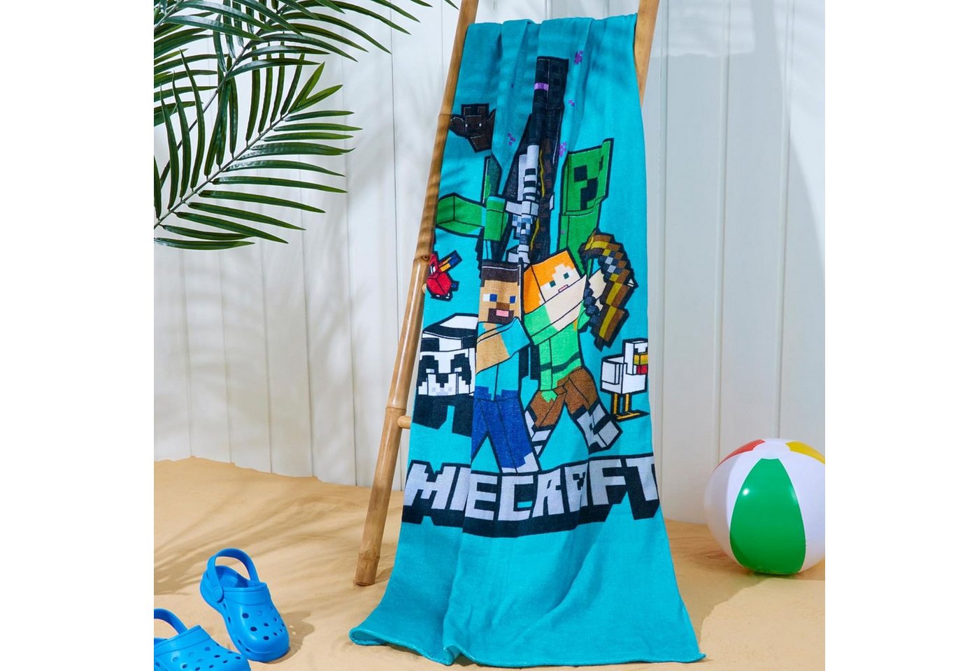 Minecraft Badetuch Minecraft Strandtuch Badetuch 70x140 cm Kinder Bild 2
