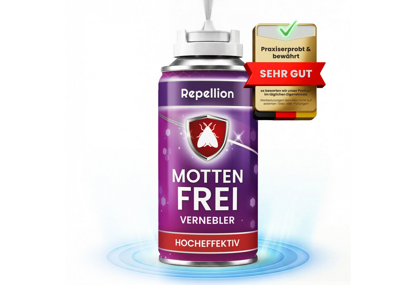 Repellion Insektenspray Motten Fogger für Wohnräume gegen Motten & Mottennebel, 150 ml, zur Raumbehandlung, Automatische Insektenbombe gegen Kleidermotten & Lebensmittelmotten Bild 3