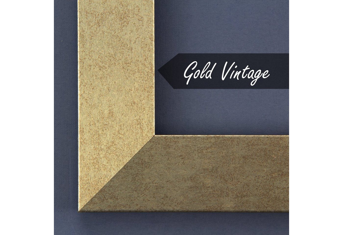 Einzelrahmen Bilderrahmen Bern, (1 Stück), 50x75 cm, Vintage Gold, MDF Bild 5