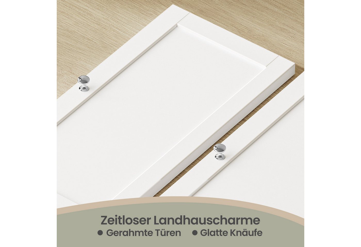 VASAGLE Hängeschrank Badezimmerschrank, Medizinschrank mit verstellbarem Einlegeboden Wandschrank mit Türen, Handtuchhalter und offenem Fach Bild 2