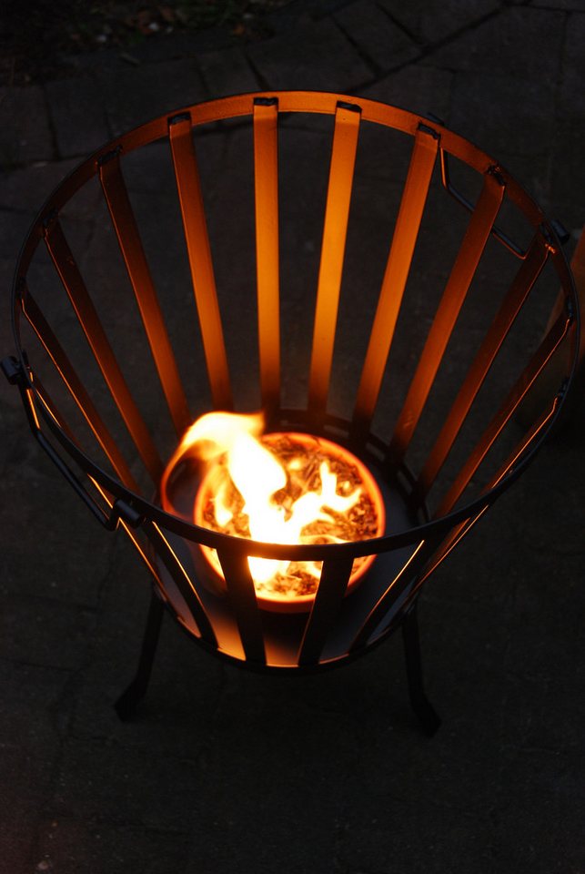 esschert design Feuerschale Terrakotta Feuertopf für Feuerkorb Feuerschale Outdoor Fackel Licht, (Feuertopf Einsatz) Bild 4