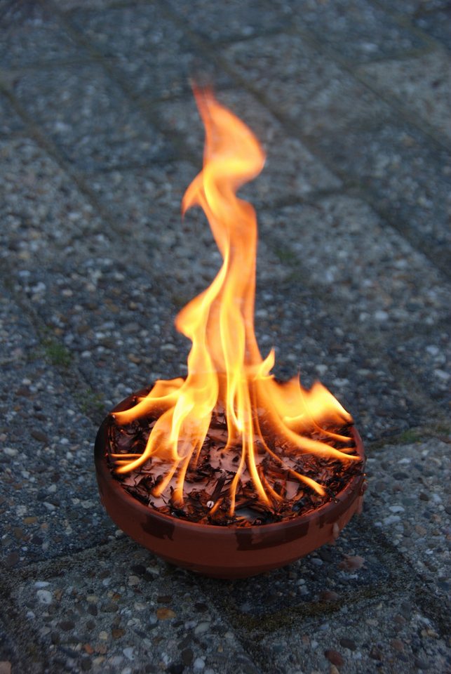 esschert design Feuerschale Terrakotta Feuertopf für Feuerkorb Feuerschale Outdoor Fackel Licht, (Feuertopf Einsatz) Bild 5