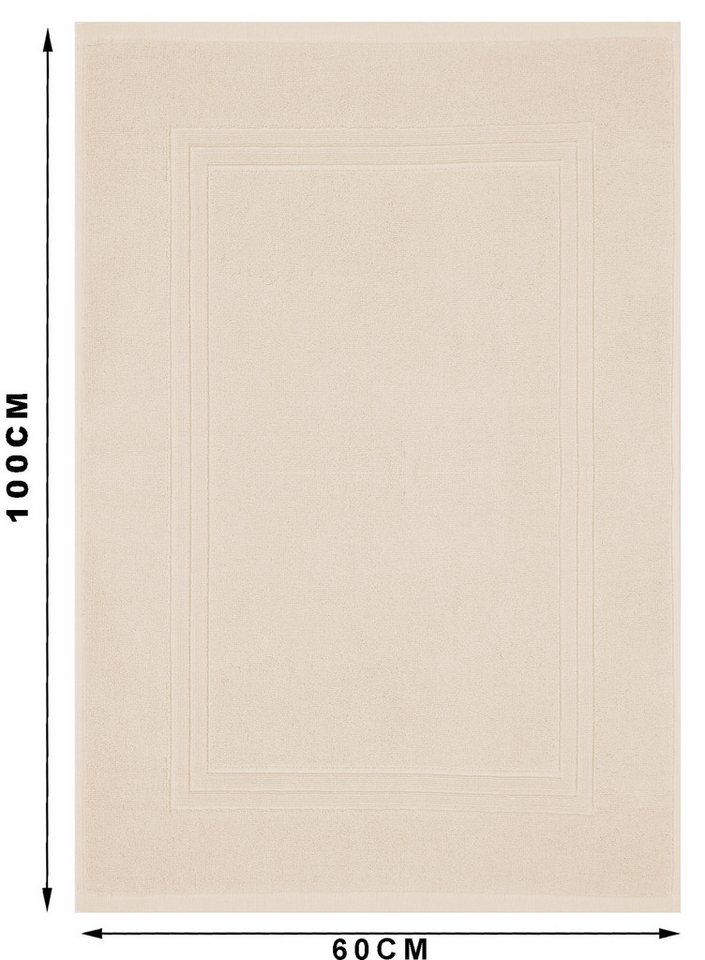 Betz Badematte Luxus Badvorleger Badteppich Gold 50x70 cm Farbe beige, Baumwolle Bild 4