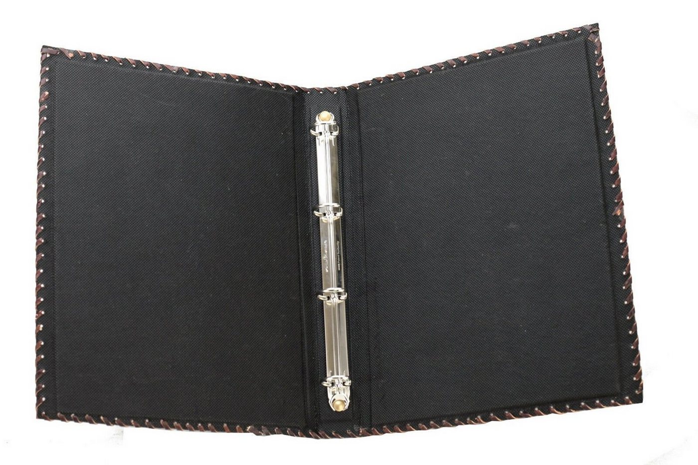 ROOGU Aktenordner ROOGU Akten Ordner 4 Ringe DIN A4 Echtes Büffel Leder Handmade
