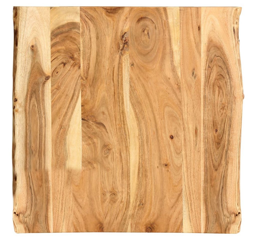 furnicato Tischplatte Echtholz 58 x 50-60 cm, 25 mm stark, natürliche Farbe (1 St), Lackierte Tischplatte mit Baumkante für Schreibtisch oder Couchtisch Bild 4