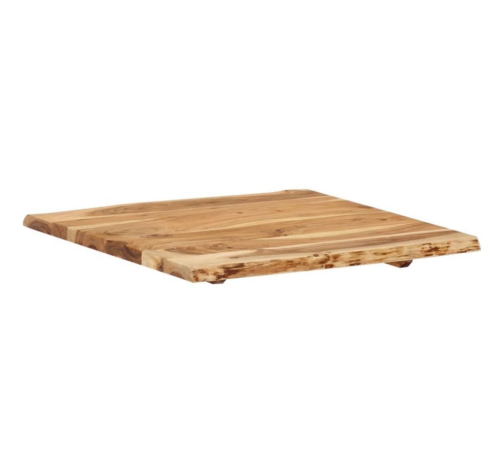 furnicato Tischplatte Echtholz 58 x 50-60 cm, 25 mm stark, natürliche Farbe (1 St), Lackierte Tischplatte mit Baumkante für Schreibtisch oder Couchtisch Bild 5