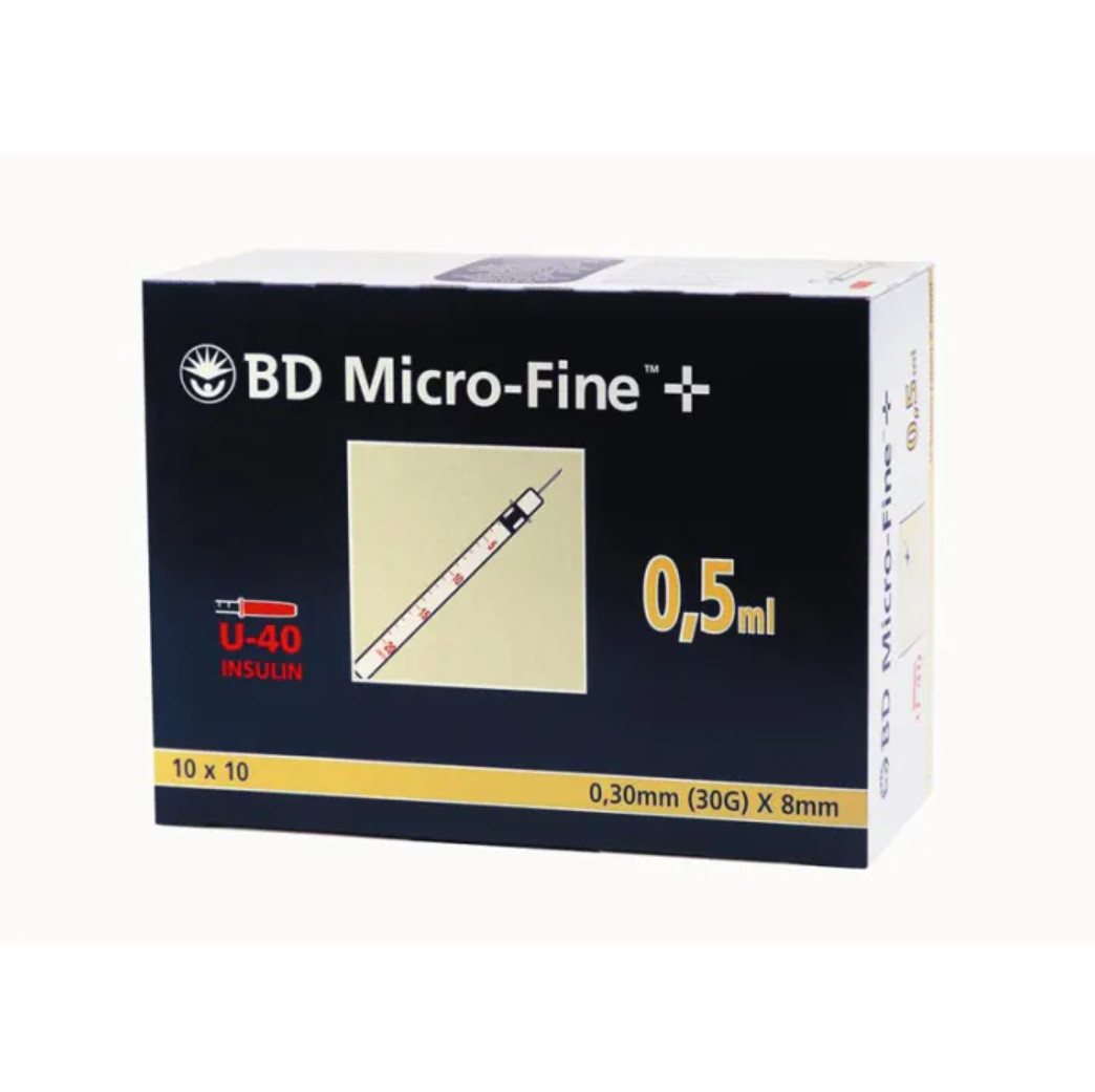 Becton Dickinson Feindosierspritze BD Micro-Fine+Insulinspritze 0,5 ml U40 0,3x8mm, (Spar-Set, 30G, Weltweiter Bestseller, 100-St., Diabetesmanagement, Steril verpackt), Präzise Dosierung, Schmerzarme Insulininjektion, Blutzuckerüberwachung Bild 4