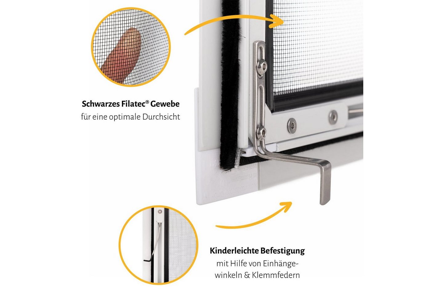 empasa Insektenschutz-Fensterrahmen "FLEX XL", Fliegengitter Fenster flächenbündig für flächenversetzte Fenster Bild 4