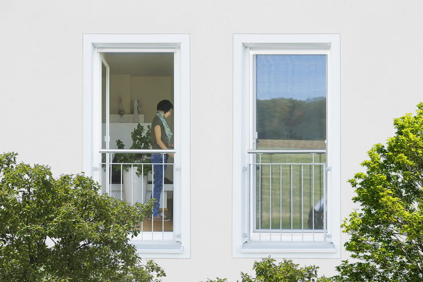 empasa Insektenschutz-Fensterrahmen "FLEX XL", Fliegengitter Fenster flächenbündig für flächenversetzte Fenster Bild 5