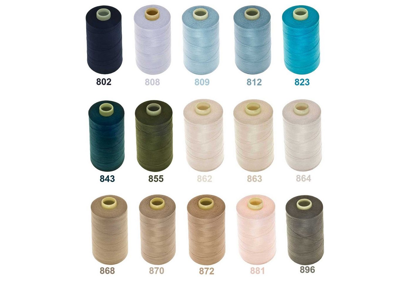 maDDma Universal Nähgarn Polyester 1 Spule 40/2 120er 1000m Nähgarn, 1000 m, A733 silbergrau Bild 4