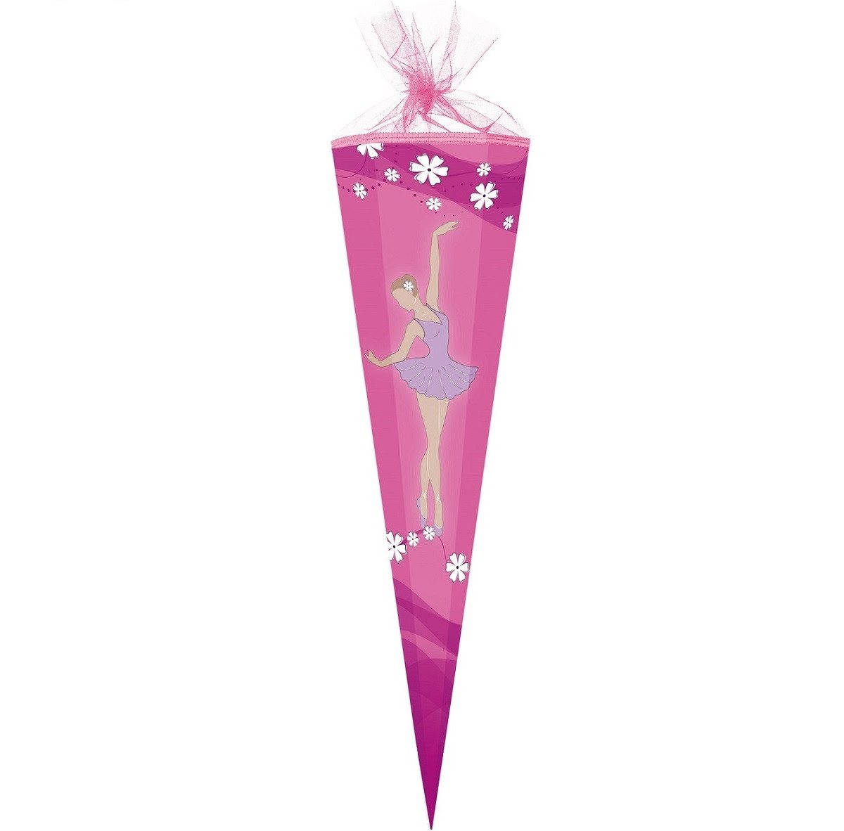Nestler Schultüte BALLERINA Balett Tänzerin ROSA, Zuckertüte 85cm (zum Schulanfang / Einschulung)