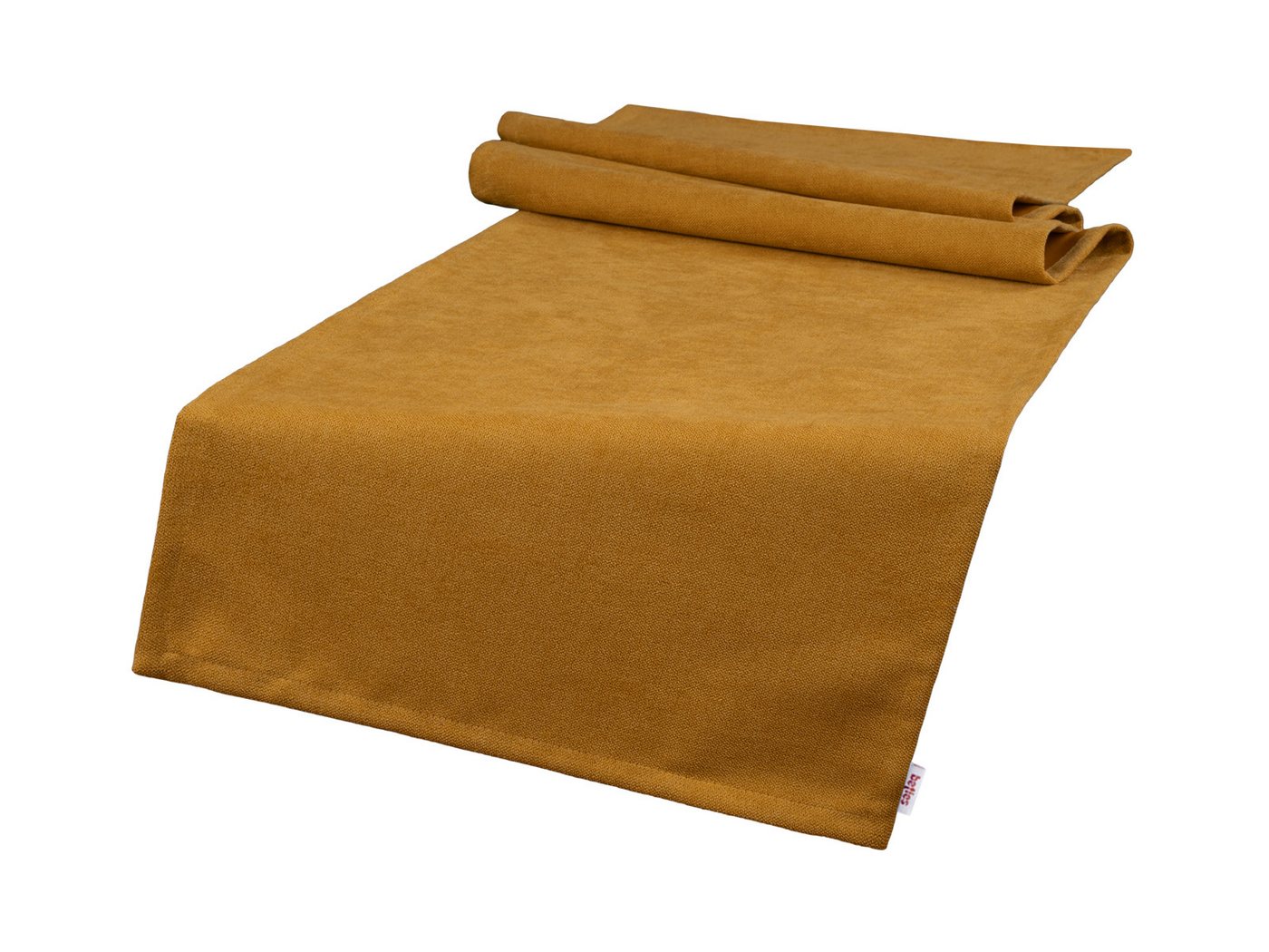 beties Tischläufer FarbTon (1-tlg, 1 Stück Tischläufer), Chenille-Haptik Raumausstatter Qualität ca. 40x140 cm curry-gelb