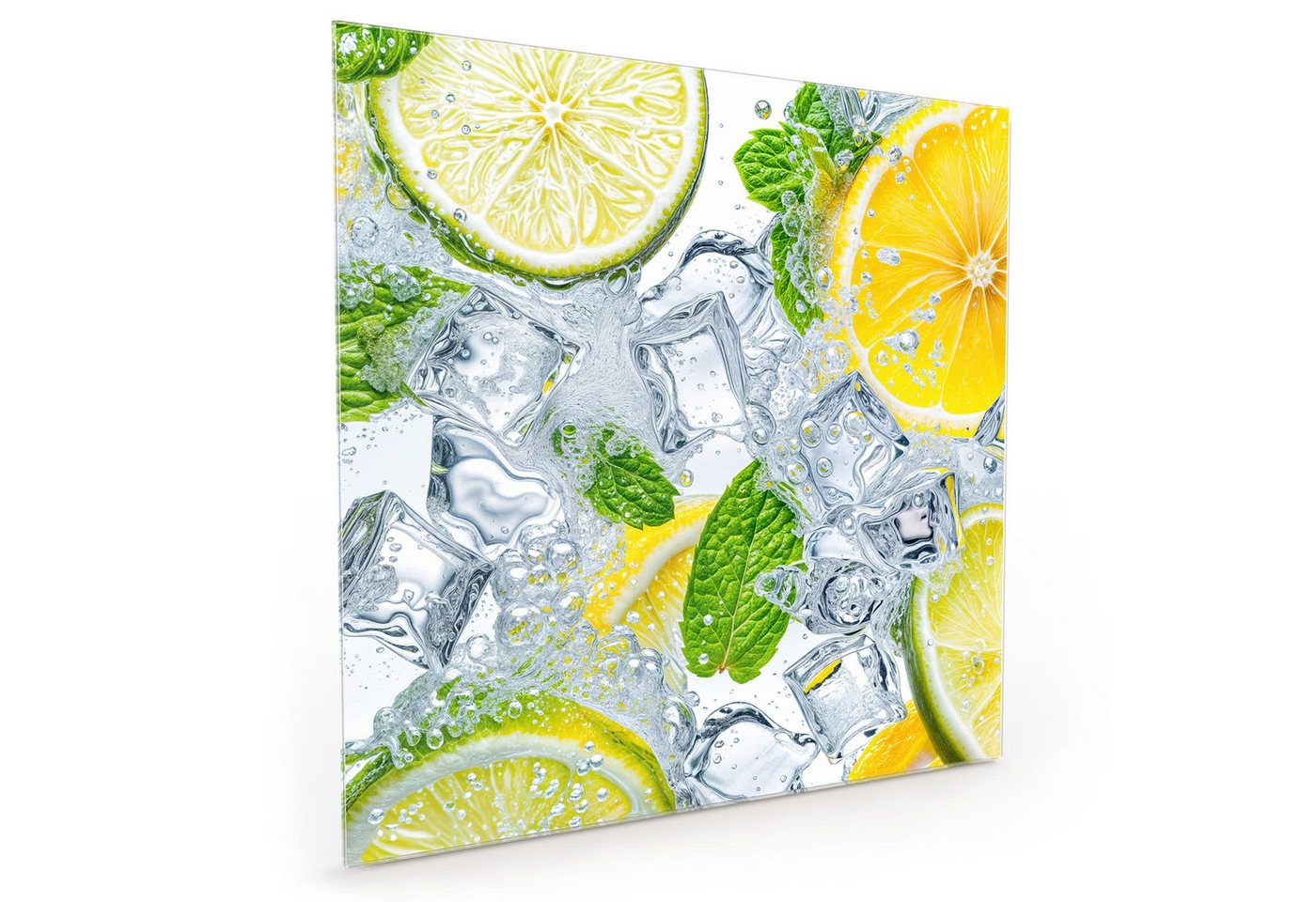 Primedeco Küchenrückwand Spritzschutz, Herdblende aus Glas - Motiv Zitrusfrische