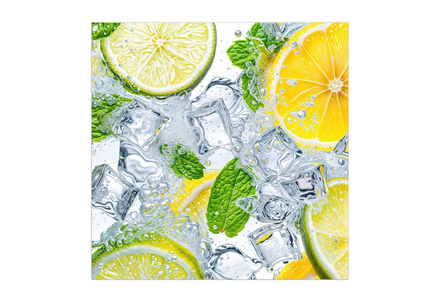 Primedeco Küchenrückwand Spritzschutz, Herdblende aus Glas - Motiv Zitrusfrische Bild 5