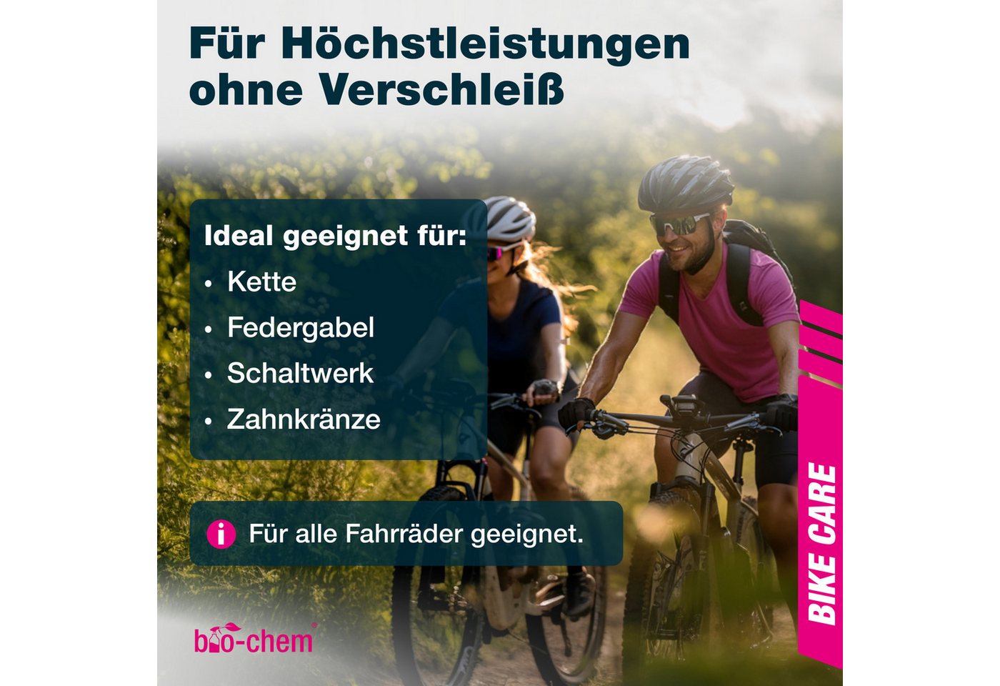 bio-chem Kettenöl bio-chem Kettenöl Fahrrad Universal Ketten Öl 100 ml, (Kettenöl 100 ml Tropfflasche + Mikrofasertuch, 2-St., Kettenöl 100 ml Tropfflasche + Mikrofasertuch), Präzise Dosierung mit Tropfflasche Bild 4