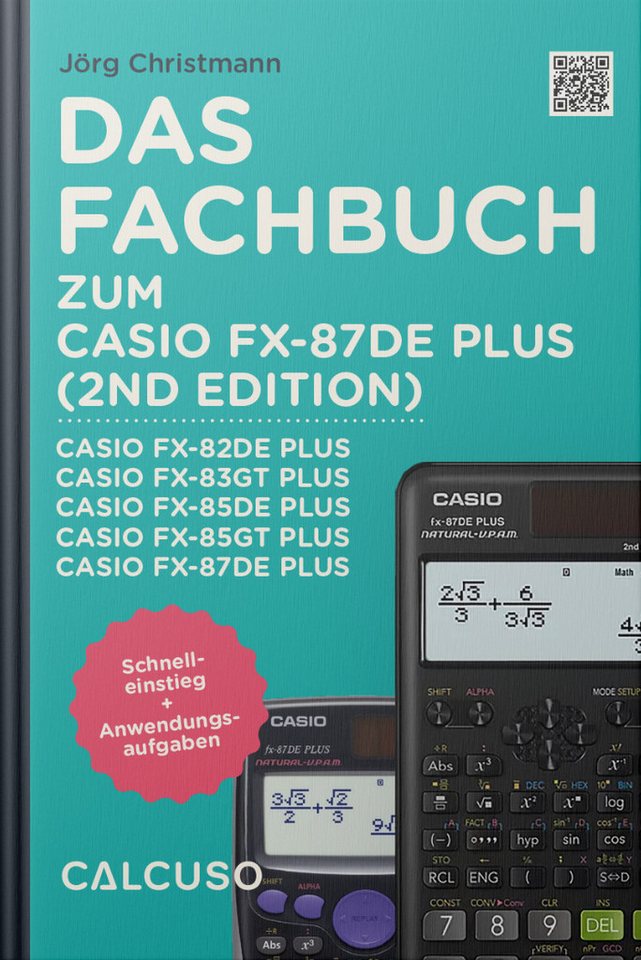 CASIO Taschenrechner fx-87DE Plus 2 inkl. Schutztasche Schwarz & Fachbuch (48 S., DINA5) Bild 2
