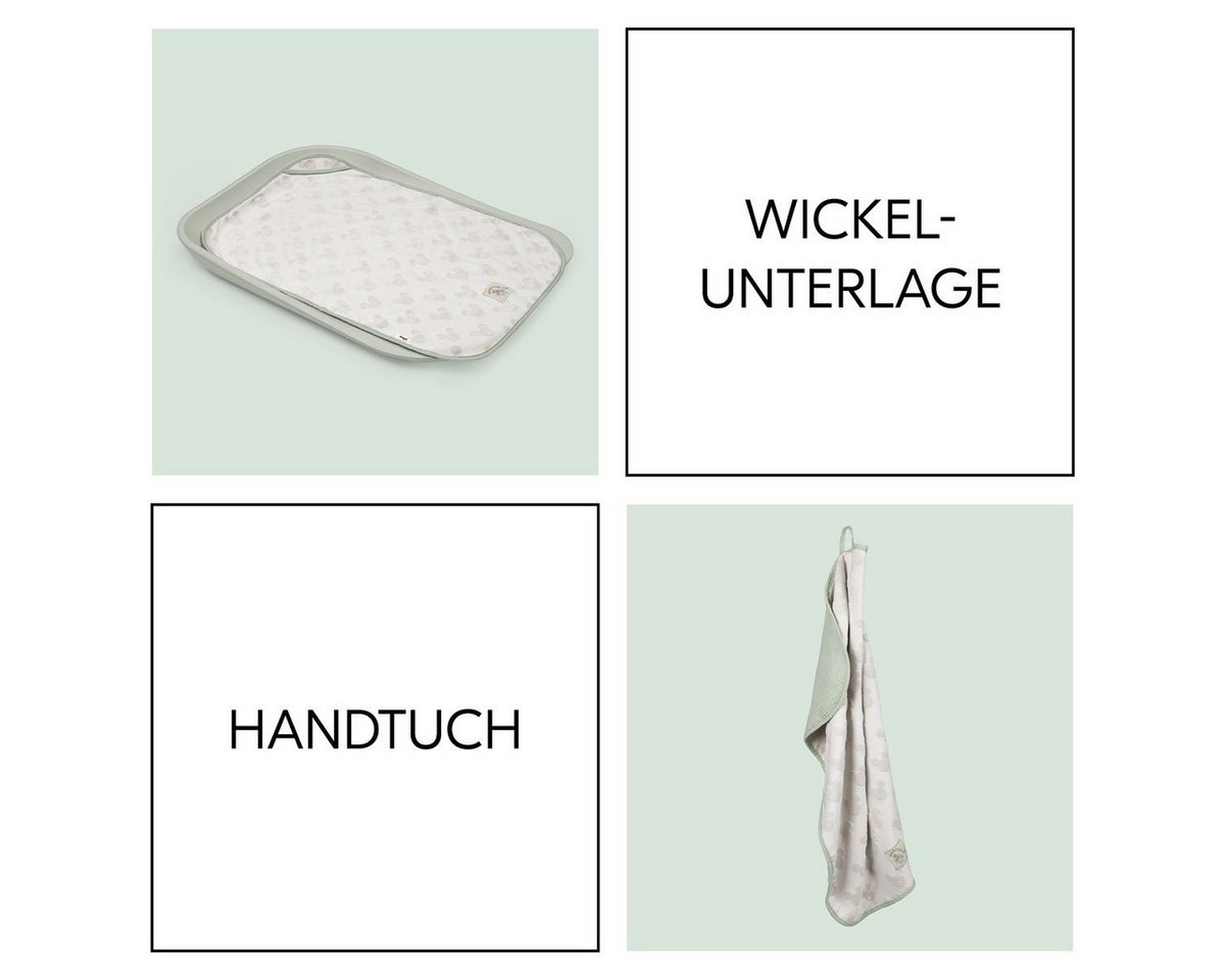 Hauck Wickelauflage Disney Mickey - Light Beige, 2in1 Auflage / Topper & Handtuch für Wickeltisch - waschbar bei 60° C Bild 4