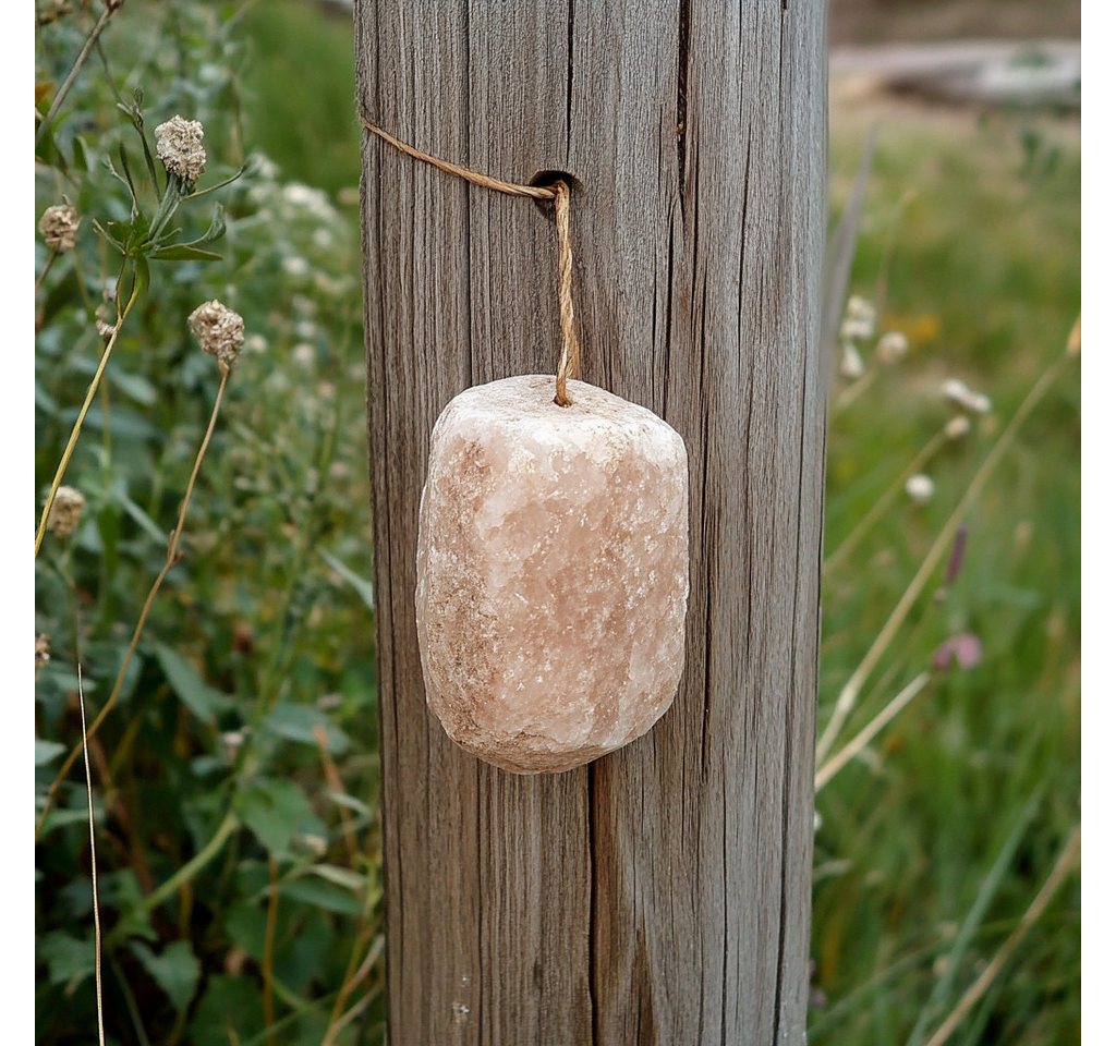 HAF Salzkristalle HAF Salz Leckstein 2-3 / 5-6 kg mit Kordel für Tiere Mineralleckstein, (Aus 100% Bergkristallsalz, 1 St., Mineralleckstein aus Pakistan), Auswahl aus 2 verschiedenen Größen Bild 2
