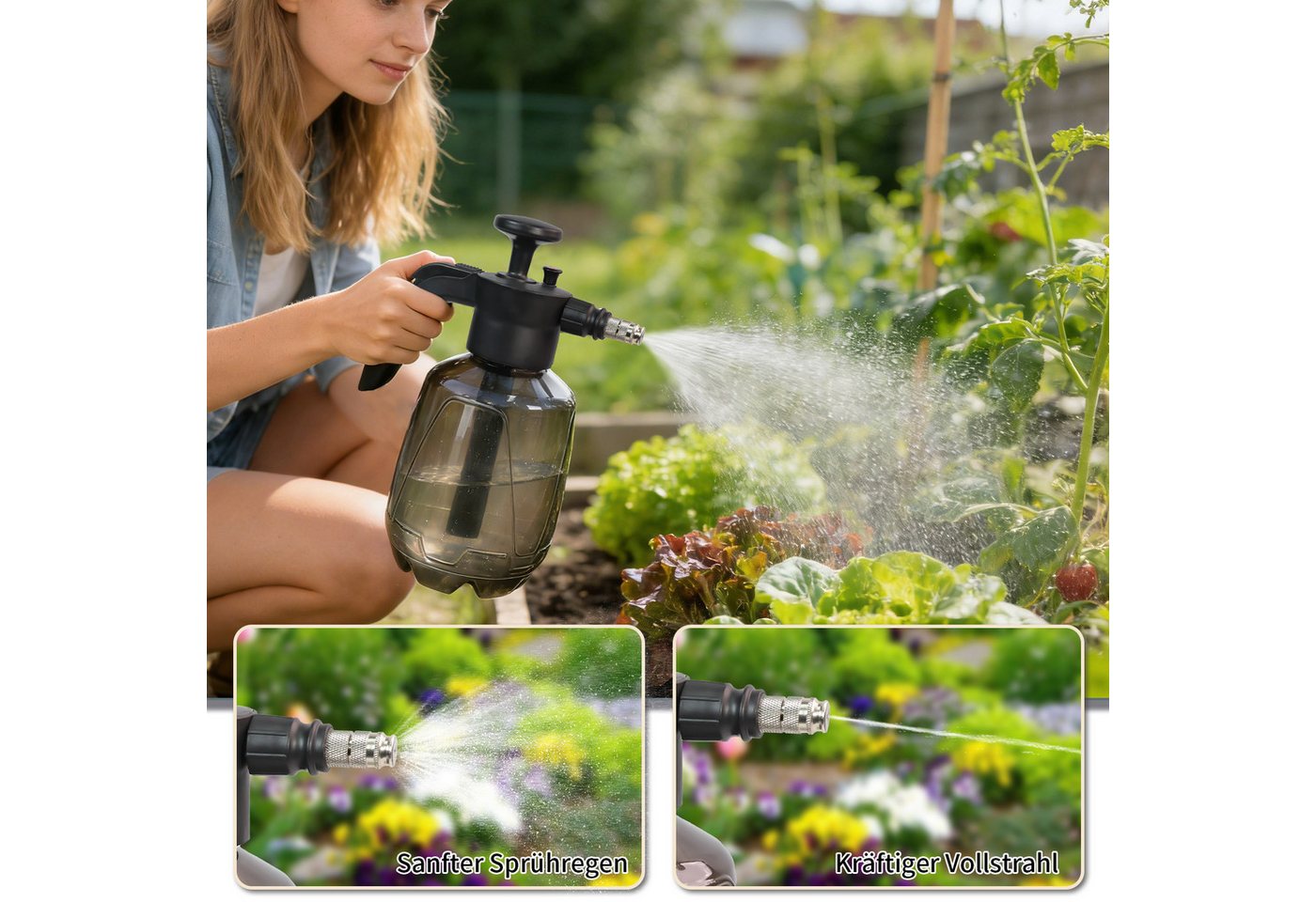 M&W DAS DESIGN Sprühflasche Sprühflasche Drucksprüher Pumpsprühflasche Für Pflanzen Garten Bild 3
