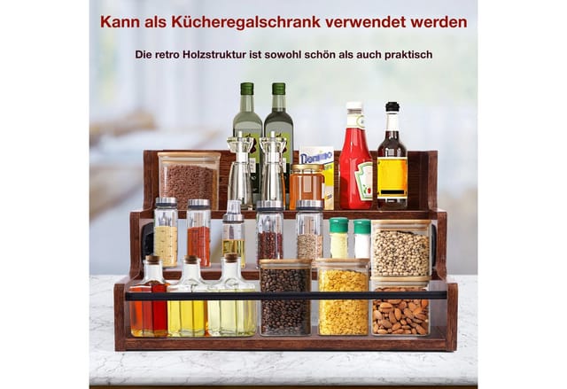 BlingBin Weinregal Bottle Display Shelf Wooden Wine Racks Liquor Cabinet Organizer, 1 Stück 1-tlg., Home Bar Shelf Stand Liquor Whiskey, Spirits for Party, Syrup, Coffee