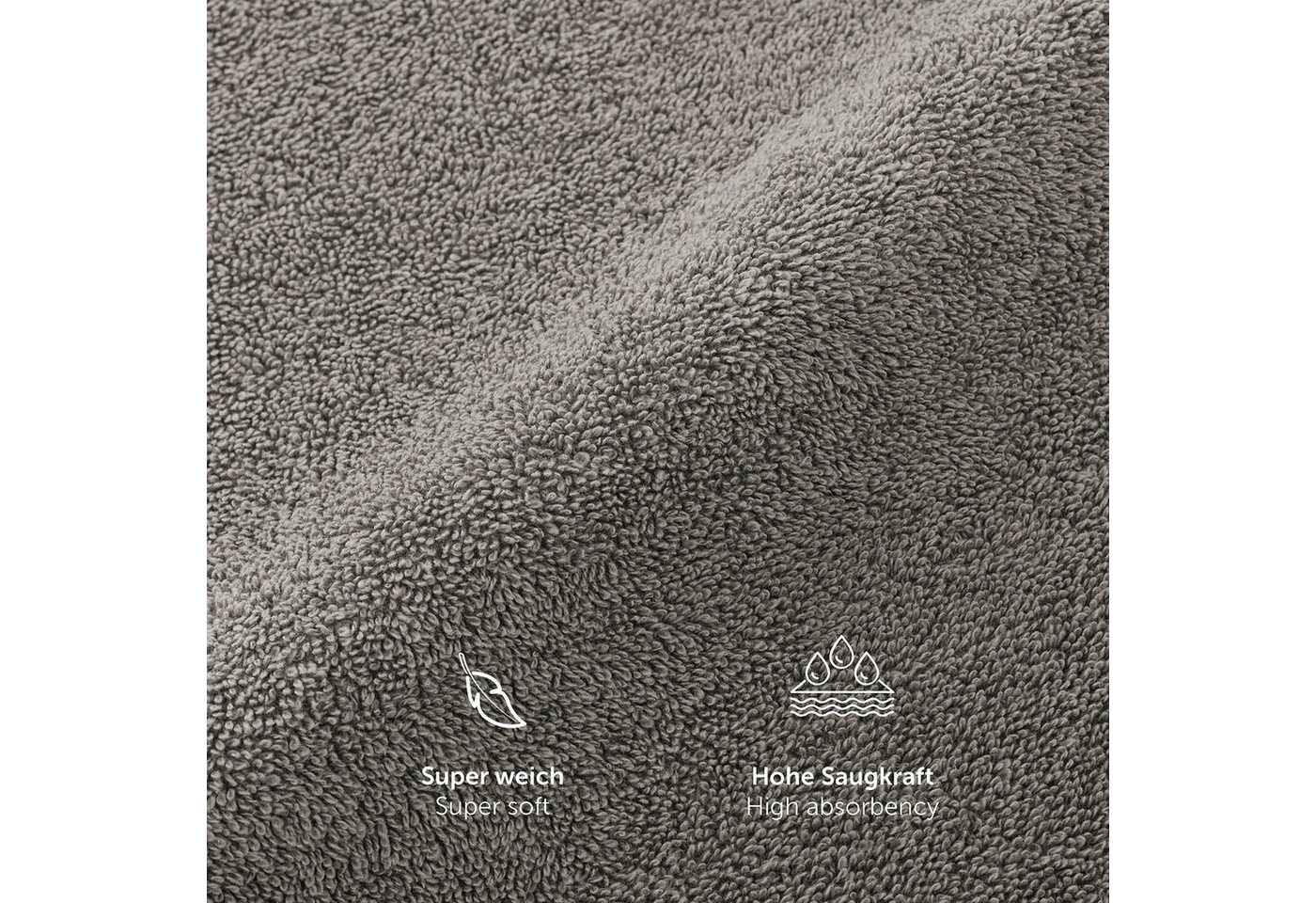 Blumtal Badetücher 2er-Set Premium Frottier-Badetuch in 70x140cm, 100% Baumwolle, Baumwolle (2X (70x140 cm), 2-St), Oeko-TEX zertifiziertes Badetuch - saugstarkes Frottiertücher Set