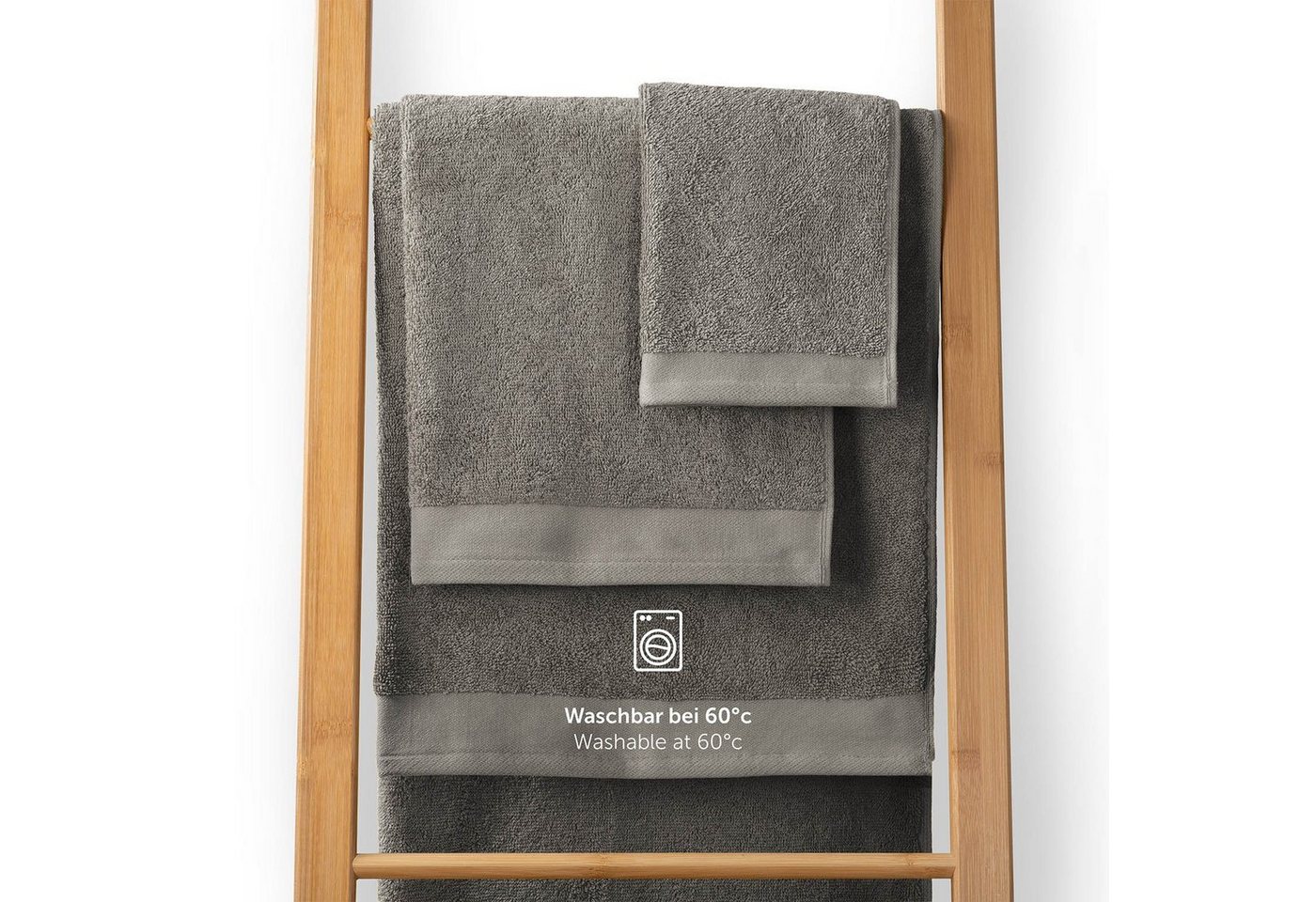 Blumtal Badetücher 2er-Set Premium Frottier-Badetuch in 70x140cm, 100% Baumwolle, Baumwolle (2X (70x140 cm), 2-St), Oeko-TEX zertifiziertes Badetuch - saugstarkes Frottiertücher Set Bild 2