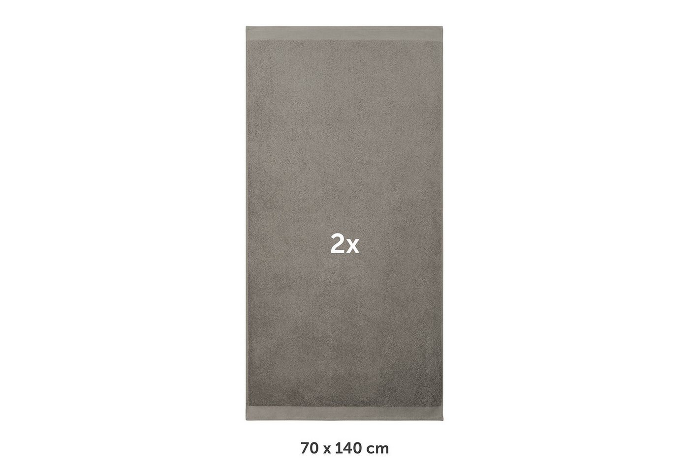 Blumtal Badetücher 2er-Set Premium Frottier-Badetuch in 70x140cm, 100% Baumwolle, Baumwolle (2X (70x140 cm), 2-St), Oeko-TEX zertifiziertes Badetuch - saugstarkes Frottiertücher Set Bild 4