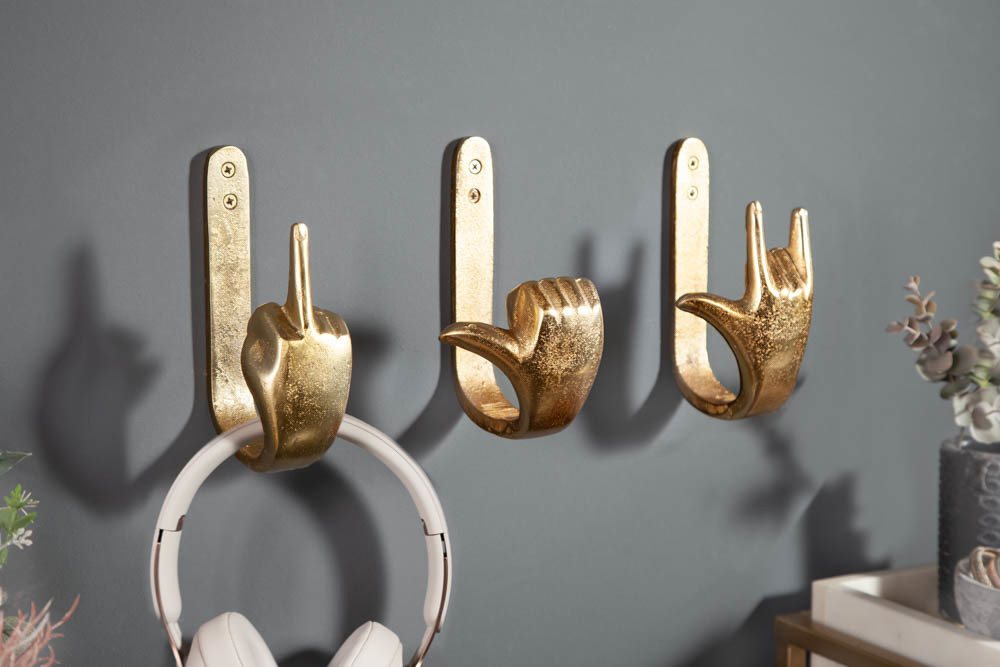 riess-ambiente Wandgarderobe FINGERS gold, Metall · Dekoration · Kleiderhaken Bild 2