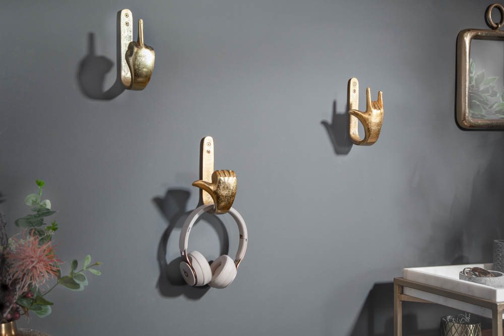 riess-ambiente Wandgarderobe FINGERS gold, Metall · Dekoration · Kleiderhaken Bild 4